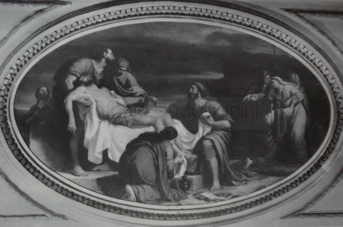 Riposizione al sepolcro - 1848 - olio su tela cm. 80x150 - Santuario della Madonna delle Grazie - Ardesio